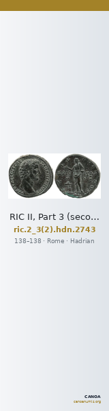 RIC II, Part 3 (second edition) Hadrian 2743 — CANOA