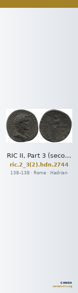 RIC II, Part 3 (second edition) Hadrian 2744 — CANOA
