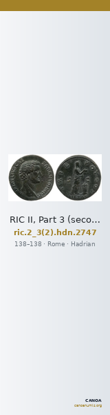 RIC II, Part 3 (second edition) Hadrian 2747 — CANOA
