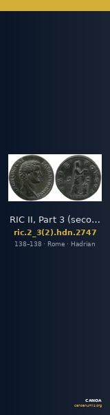RIC II, Part 3 (second edition) Hadrian 2747 — CANOA