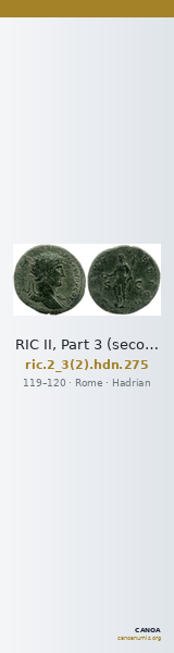 RIC II, Part 3 (second edition) Hadrian 275 — CANOA