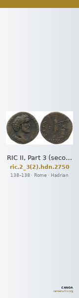 RIC II, Part 3 (second edition) Hadrian 2750 — CANOA