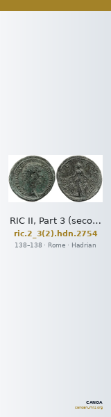 RIC II, Part 3 (second edition) Hadrian 2754 — CANOA