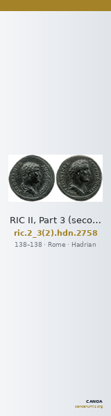 RIC II, Part 3 (second edition) Hadrian 2758 — CANOA