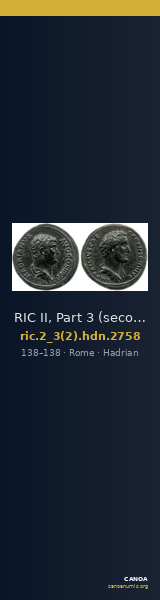 RIC II, Part 3 (second edition) Hadrian 2758 — CANOA