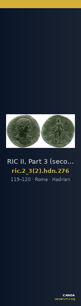 RIC II, Part 3 (second edition) Hadrian 276 — CANOA