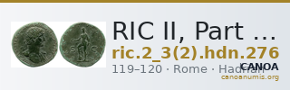 RIC II, Part 3 (second edition) Hadrian 276 — CANOA