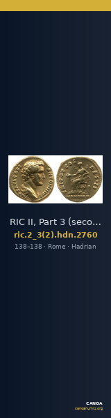 RIC II, Part 3 (second edition) Hadrian 2760 — CANOA