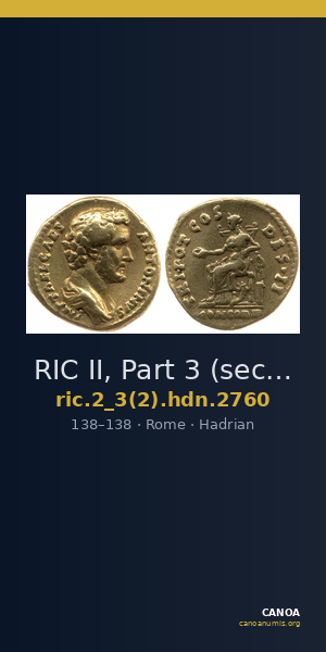 RIC II, Part 3 (second edition) Hadrian 2760 — CANOA
