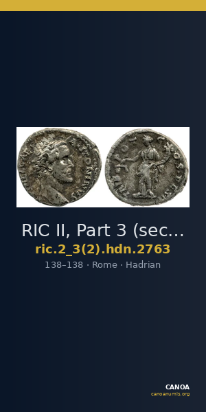 RIC II, Part 3 (second edition) Hadrian 2763 — CANOA