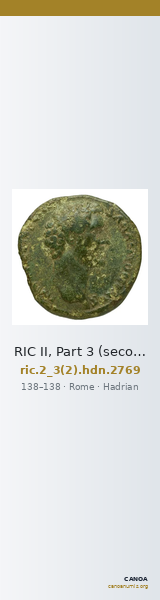 RIC II, Part 3 (second edition) Hadrian 2769 — CANOA