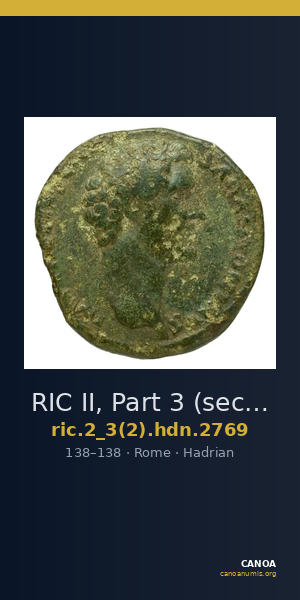 RIC II, Part 3 (second edition) Hadrian 2769 — CANOA
