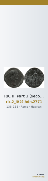 RIC II, Part 3 (second edition) Hadrian 2771 — CANOA