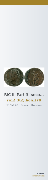 RIC II, Part 3 (second edition) Hadrian 278 — CANOA