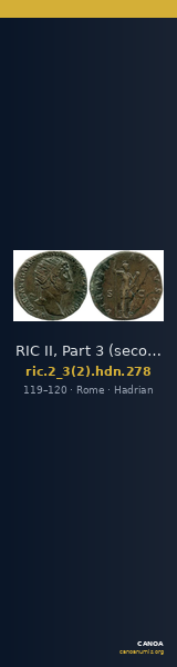 RIC II, Part 3 (second edition) Hadrian 278 — CANOA