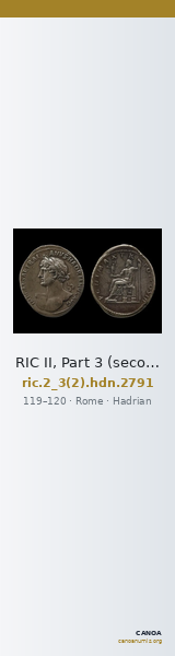 RIC II, Part 3 (second edition) Hadrian 2791 — CANOA