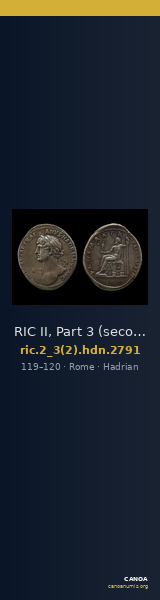RIC II, Part 3 (second edition) Hadrian 2791 — CANOA