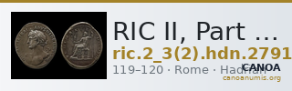 RIC II, Part 3 (second edition) Hadrian 2791 — CANOA
