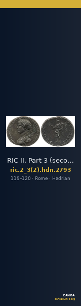 RIC II, Part 3 (second edition) Hadrian 2793 — CANOA