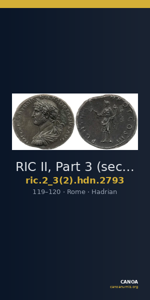 RIC II, Part 3 (second edition) Hadrian 2793 — CANOA
