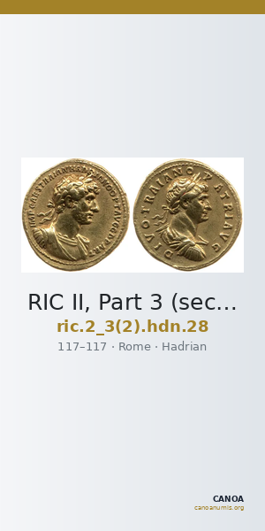 RIC II, Part 3 (second edition) Hadrian 28 — CANOA