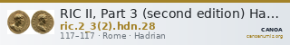 RIC II, Part 3 (second edition) Hadrian 28 — CANOA