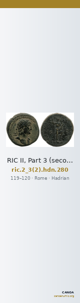 RIC II, Part 3 (second edition) Hadrian 280 — CANOA
