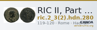 RIC II, Part 3 (second edition) Hadrian 280 — CANOA