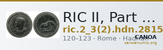 RIC II, Part 3 (second edition) Hadrian 2815 — CANOA