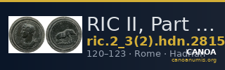 RIC II, Part 3 (second edition) Hadrian 2815 — CANOA