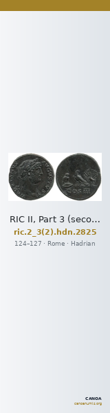 RIC II, Part 3 (second edition) Hadrian 2825 — CANOA