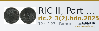 RIC II, Part 3 (second edition) Hadrian 2825 — CANOA