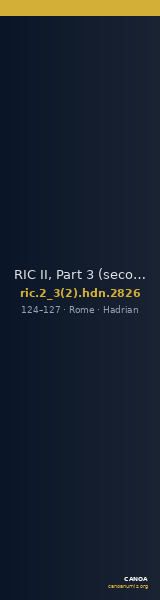 RIC II, Part 3 (second edition) Hadrian 2826 — CANOA