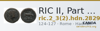 RIC II, Part 3 (second edition) Hadrian 2829 — CANOA