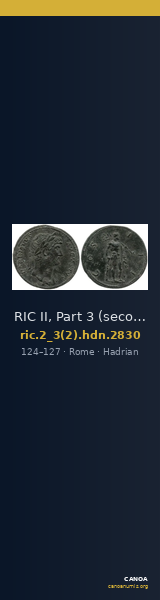 RIC II, Part 3 (second edition) Hadrian 2830 — CANOA