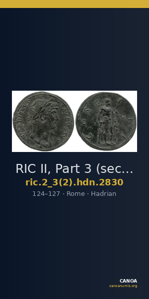 RIC II, Part 3 (second edition) Hadrian 2830 — CANOA