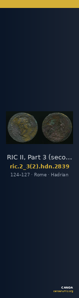RIC II, Part 3 (second edition) Hadrian 2839 — CANOA