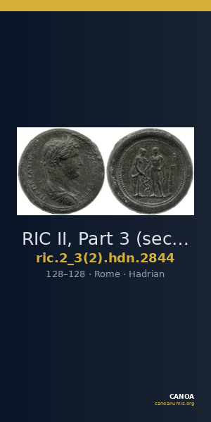 RIC II, Part 3 (second edition) Hadrian 2844 — CANOA