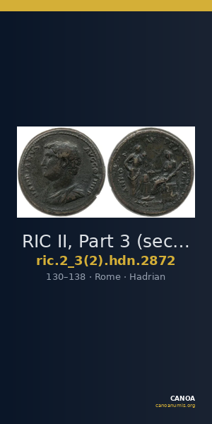 RIC II, Part 3 (second edition) Hadrian 2872 — CANOA