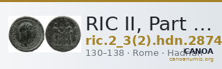 RIC II, Part 3 (second edition) Hadrian 2874 — CANOA