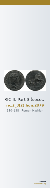 RIC II, Part 3 (second edition) Hadrian 2879 — CANOA