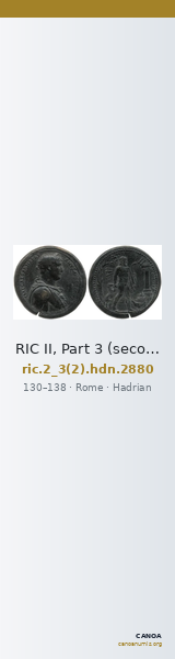 RIC II, Part 3 (second edition) Hadrian 2880 — CANOA