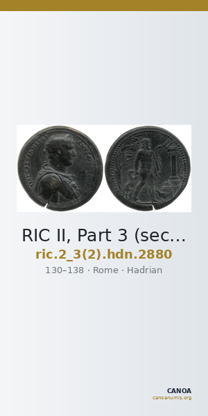 RIC II, Part 3 (second edition) Hadrian 2880 — CANOA