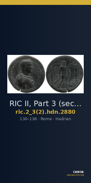 RIC II, Part 3 (second edition) Hadrian 2880 — CANOA