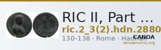 RIC II, Part 3 (second edition) Hadrian 2880 — CANOA