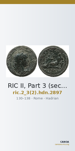 RIC II, Part 3 (second edition) Hadrian 2897 — CANOA