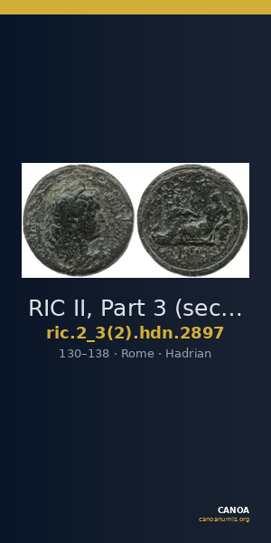 RIC II, Part 3 (second edition) Hadrian 2897 — CANOA