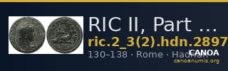 RIC II, Part 3 (second edition) Hadrian 2897 — CANOA