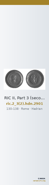 RIC II, Part 3 (second edition) Hadrian 2901 — CANOA