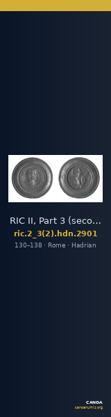 RIC II, Part 3 (second edition) Hadrian 2901 — CANOA